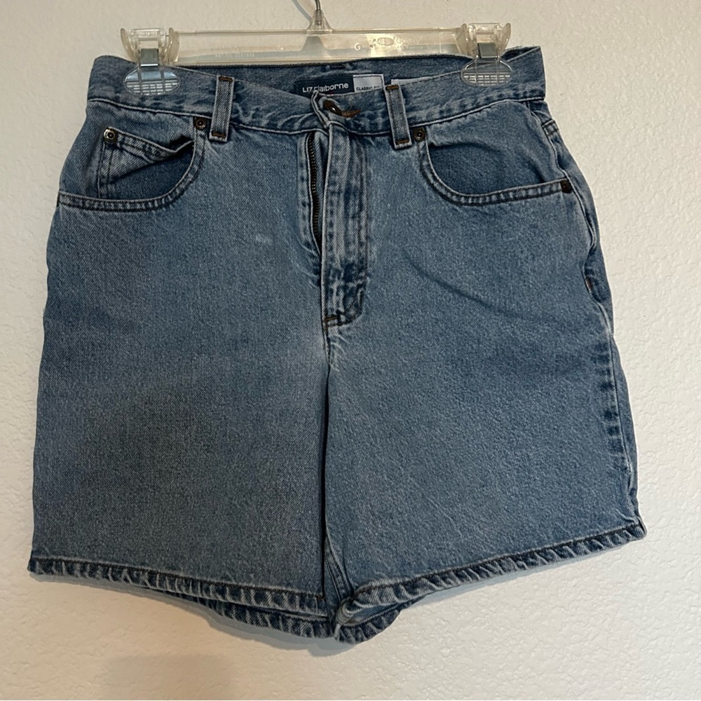 Vintage 90s Y2K Liz Claiborne Blue Mom Jean Denim Shorts - Picture 1 of 8